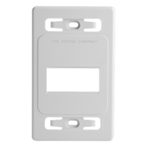 SIEMON MX-FP-S-03-02B – Placa de Pared Modular / 3 Salidas / Blanco / Bulk / MAX / Z-MAX Blindados