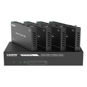 EPCOM PROAUDIO EPP-SPB14H150 – Splitter HDMI HDBaseT / 1x4 Distribución / 4K@60Hz 4:4:4 / Alcance 120 m (393.7 ft) en 4K / 150 m (492.1 ft) en 1080p / PoC / Audio Extraíble / EDID Avanzado / IR y RS232
