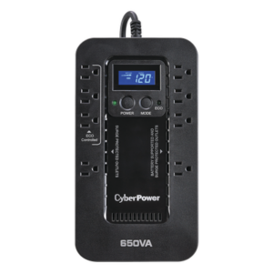 CYBERPOWER EC650LCD – UPS / 650 VA / 390 W / Standby ECO / 120 Vca / 8 NEMA 5-15R / 526 J