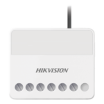HIKVISION DS-PM1-O1L-WB – Relevador Inalámbrico / 1 Entrada Alarma 24 h / 1 Salida 0-36 Vcc 5 A / 433 MHz Bidireccional / AES-128 / LED de Estado
