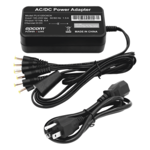 EPCOM POWERLINE PLK12DC6CH – Fuente de Poder / 6 Salidas Jack Macho / 12 Vcc / 6 A / Entrada 100-240 VCA / 72 W / 117x62x34 mm (0.38x0.20x0.11 ft)