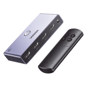 UGREEN 15604 – Switch HDMI 2.1 / 3 Entradas 1 Salida / 8K@60Hz 4K@144Hz / HDR Dolby Vision / Carcasa Aluminio / 11.5 ft