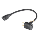 EPCOM POWERLINE EXT30CM14AWG – Extensión Eléctrica de Uso Rudo / 2 Salidas NEMA 5-15R / 30 cm / 14 AWG / 1800 W / 15 A