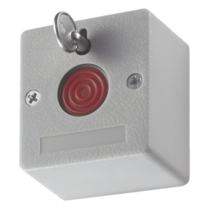 HIKVISION DS-PD1-EB – Botón de Pánico Cableado / NA/NC Configurable / ABS Retardante al Fuego / 49.5 x 53.5 x 32.5 mm / 40 g
