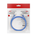 HIKVISION DS-1NP6UEC0-200-B – Cable de Parcheo / UTP / Cat. 6 (24 AWG) / 2 Metros (6.56 Pies) / Color Azul / Ideal para PoE+ / Interior
