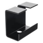 CHAROFIL CH-GSTB-EP – Grapa de Suspensión para Escalera Tubular / 1.5" de Peralte / 12" de Ancho / Acero al Carbón / Recubrimiento Epóxico Negro