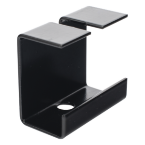 CHAROFIL CH-GSTB-EP – Grapa de Suspensión para Escalera Tubular / 1.5" de Peralte / 12" de Ancho / Acero al Carbón / Recubrimiento Epóxico Negro