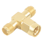 RF INDUSTRIES,LTD RSA-3400-1 – Adaptador RF en T / SMA Macho a Doble SMA Hembra / Recubrimiento de Oro / Aislante de Teflón