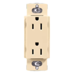 LUTRON ELECTRONICS CAR15IVS – Receptáculo Dúplex / 15 A / 125 V / NEMA 5-15R / Sin Placa / Color Marfil