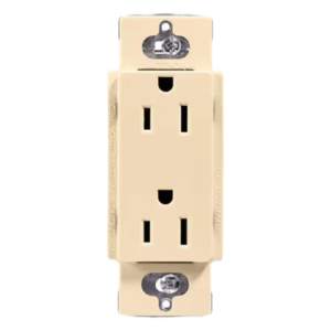 LUTRON ELECTRONICS CAR15IVS – Receptáculo Dúplex / 15 A / 125 V / NEMA 5-15R / Sin Placa / Color Marfil