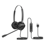 FANVIL HT302U – Diadema USB / Binaural / Cancelación de Ruido ENC / Audio HD / Micrófono Dual / Plug & Play