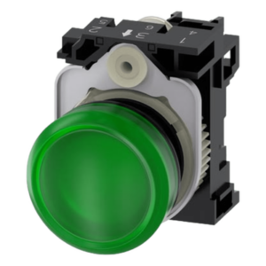 SIEMENS 3SU11026AA401AA0 – Lámpara de Señalización LED / 22 mm / 24V AC/DC / Verde / IP69K / -25°C a +70°C