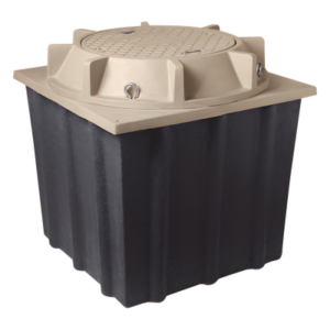 LINKEDPRO BY EPCOM LP-MH-4X4X4 – Registro Manhole / 1.22 x 1.22 x 1.22 m (4 x 4 x 4 ft) / Concreto Polimérico y Fibra de Vidrio / 20 Toneladas / Uso Vehicular Pesado