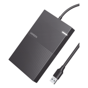 UGREEN 30719 – Carcasa de Disco Duro 2.5'' (Enclosure) | Adecuado para HDD y SSD de 2.5” | Chip Inteligente | UASP & TRIM | Led Indicador | ABS | Hibernación Automática | Compatible con SATA I II III, HDD, SSD de hasta 6TB.