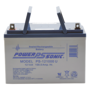 POWER SONIC PS-121000-U – Batería de Respaldo AGM/VRLA / 12V 100Ah / Terminales U / Vida Útil 10-12 Años / Caja ABS Resistente
