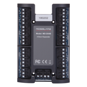 ROSSLARE SECURITY PRODUCTS MD-D04B – Módulo Expansor de Control de Acceso / 4 Puertos Wiegand / 4 Salidas Relé 5A NA/NC/COM / Comunicación Supervisada / 12 VCC / Diseño Compacto