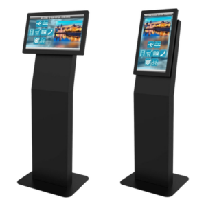 PEERLESS KIP522 – Montaje tipo Kiosko Para Pantallas Indoor Peerless-AV / Base Rectangular / Puertas con Seguridad / Gestión Interna de Cables / Compatible con formato VESA 100x100 a 200x200 (pantalla no incluida)