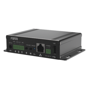FANVIL PA3F – Gateway IP/SIP para Voceo / Amplificador Integrado 30 W / Entrada Audio 3.5 mm / Reproducción MP3 vía USB y TF / PoE 802.3af / 2 Líneas SIP / Códec Opus