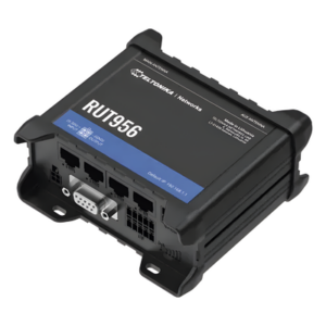 TELTONIKA RUT956 – Router Industrial LTE / 150 Mbps Cat 4 / 4 Puertos Ethernet 10/100 / RS232 RS485 / WiFi / Doble SIM / GNSS / IP30 / Riel DIN