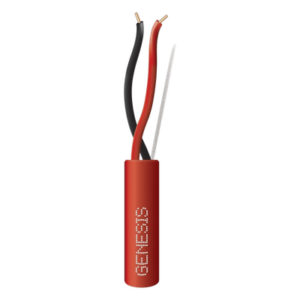 GENESIS 4513-1004 – Carrete de Alambre / 2 x 14 AWG / Plenum FPLP / 305 m (1000 ft) / Rojo / Detección de Incendio y Evacuación