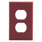 HUBBELL HUB-P8R – Placa de Pared / Duplex / Policarbonato / 4.63 x 2.88 x 0.25 in / Vertical / UL 94 V2