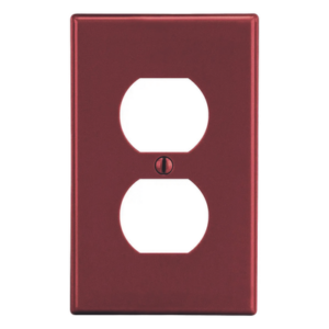HUBBELL HUB-P8R – Placa de Pared / Duplex / Policarbonato / 4.63 x 2.88 x 0.25 in / Vertical / UL 94 V2
