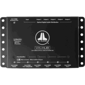 JL AUDIO 10-03327-00 – Concentrador de Red de Audio Óptico / Comunicaciones JLid / Para Amplificadores VXi / Entrada Óptica Digital SPDIF / 5 VDC / Dimensiones 165 x 98 x 26 mm (6.50 x 3.86 x 1.05 in) / Garantía 2 Años