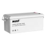 MUST LP1524100 – Batería LiFePO4 / 25.6 Vcd / 100 Ah / 2.56 kWh / 13 kg / Uso Solar 24V