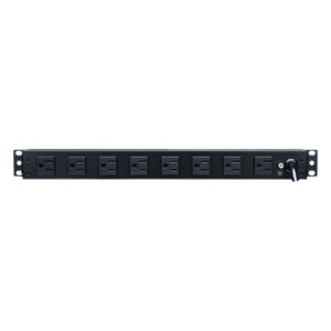 CYBERPOWER PDU15B2F8R – PDU Básico Rack / 10 Salidas NEMA 5-15R / 15 Amp / 120 Vca / 1U / Cable 4.5 m (14.8 ft)