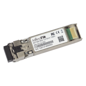 MIKROTIK XS+31LC10D – Transceptor MiniGBIC / 1G-10G-25G / LC Dúplex / Monomodo 10 km (32,808 pies) / 1310 nm / SFP-SFP+-SFP28