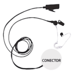OTTO V1-10695 – Kit Micrófono-Audífono Profesional / 2 Cables / Tubo Acústico Transparente / PTT Integrado / Kevlar Reforzado / Compatible VOX