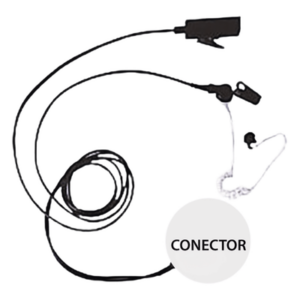 OTTO V1-10695 – Kit Micrófono-Audífono Profesional / 2 Cables / Tubo Acústico Transparente / PTT Integrado / Kevlar Reforzado / Compatible VOX