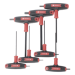 PRECISION PST-H03-007 – Juego de Llaves Hexagonales / 7 Piezas / 2 a 8 mm / Mango T Ergonómico / Punta de Bola 25° / Acero S2