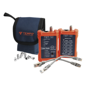 TEMPO PA1594 – Tester de Cables / LAN 8 Hilos / Coaxial / Mapeo de Pines / 300 m / 900 pies / RJ45 / RJ11