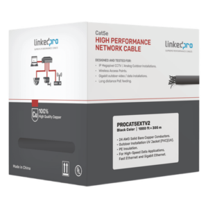 LINKEDPRO BY EPCOM PRO-CAT-5-EXT-V2 – Bobina de cable / Cat5e / FTP blindado / 305 m (1000 ft) / Exterior UV / PoE larga distancia / UL CMX