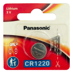 PANASONIC CR1220PM – Batería de Litio tipo Moneda / 3V / 35mAh / CR1220 / No Recargable / -30°C a +60°C