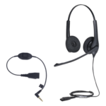 JABRA JABRAKIT – Kit Diadema Profesional / Cancelación de Ruido / Conexión QD y 3.5 mm / Brazo 270° / DSP / PeakStop