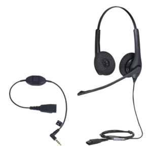 JABRA JABRAKIT – Kit Diadema Profesional / Cancelación de Ruido / Conexión QD y 3.5 mm / Brazo 270° / DSP / PeakStop