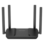HIKVISION DS-3WR12GC-E – Router Inalámbrico Gigabit / Wi-Fi 5 / Doble Banda AC1200 / 4 Antenas 5 dBi / 4 Puertos LAN + 1 WAN Gigabit / Interior