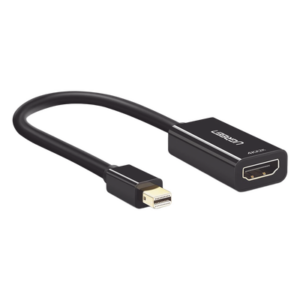 UGREEN 40360 – Convertidor Mini DisplayPort a HDMI / 4K@30Hz / Thunderbolt / Triple Blindaje Interno / Carcasa ABS / 25 cm (9.84 ft)
