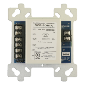 HOCHIKI SOM-AI – Módulo de Control Direccionable de Salida Supervisada / Clase A y B / Aislador de Cortocircuito Integrado / 2 A a 30 VDC / 16 Patrones Programables