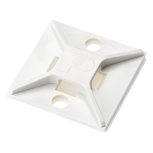 PANDUIT ABM2S-A-C – Base Adhesiva para Cinchos / 4 Vías / 25.4 mm x 25.4 mm (1in x 1in) / Interior / ABS Blanco
