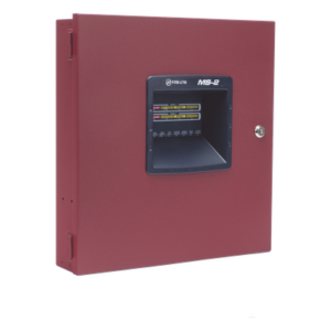 FIRE-LITE MS-2 – Panel de control de alarma contra incendio convencional / 2 zonas IDC Clase B / 1 NAC 24 Vcc 2.5 A / 2 relevadores / Compatible serie i3