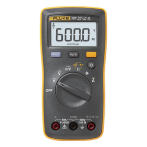 FLUKE FLUKE-107ESP – Multímetro Digital Compacto / 6000 Cuentas LED / CAT III 600 V / Rango Automático / Resistencia a Caídas 1 m (3.3 ft)