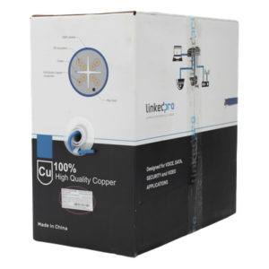 LINKEDPRO BY EPCOM PRO-CAT6A-R – Bobina de Cable U/UTP Cat6A / 305 m (1000 ft) / 10G-BaseT / 500 MHz / Calibre 23 AWG / CMR / 100% Cobre