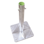 SYSCOM TOWERS SLM-BA-7G – Base para Mástil / 30 x 30 cm / Tubo 50 cm (19.7 in) / Galvanizado en Caliente / Tornillos Opresores 3/8'' / Mástiles 1'' a 2''