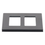 LUTRON ELECTRONICS SC2MN – Placa de Pared / 2 Espacios / Diseño sin Tornillos Visibles / Acabado Satinado Midnight / Compatible Atenuadores y Controles Lutron