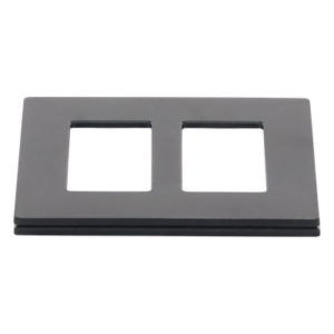 LUTRON ELECTRONICS SC2MN – Placa de Pared / 2 Espacios / Diseño sin Tornillos Visibles / Acabado Satinado Midnight / Compatible Atenuadores y Controles Lutron