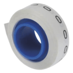 PANDUIT PMDR-0 – Rollo de Etiquetas Marcadoras / Pre-Impresas #0 / 2.4 m (7.87 pies) / Poliéster Blanco