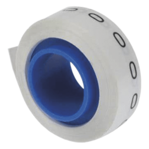 PANDUIT PMDR-0 – Rollo de Etiquetas Marcadoras / Pre-Impresas #0 / 2.4 m (7.87 pies) / Poliéster Blanco